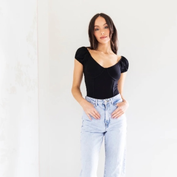 PRIV Nola Sleeveless Bodysuit in Black- Size Small - Picture 3 of 14